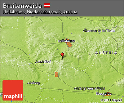 Physical 3D Map of Breitenwaida