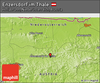 Physical 3D Map of Enzersdorf Im Thale