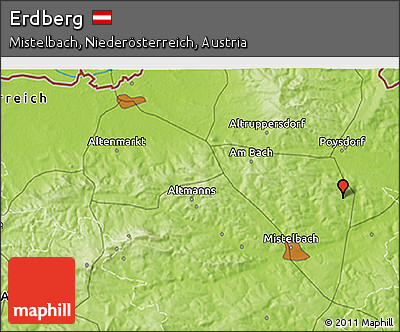 Physical 3D Map of Erdberg