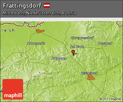 Physical 3D Map of Frättingsdorf