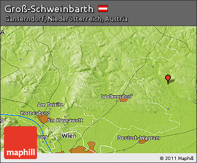 Physical 3D Map of Groß-Schweinbarth