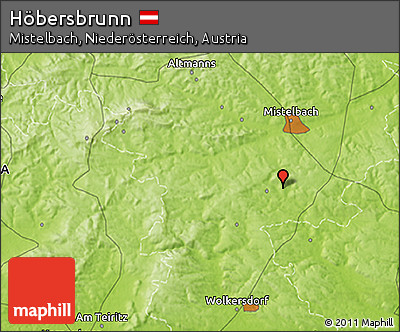 Physical 3D Map of Höbersbrunn