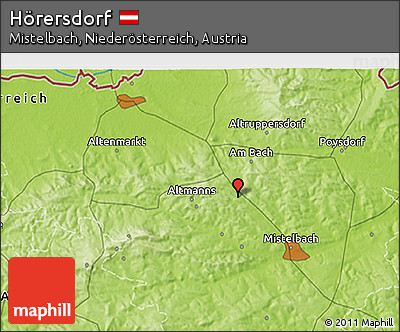 Physical 3D Map of Hörersdorf