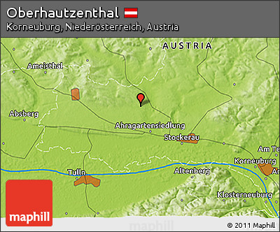 Physical 3D Map of Oberhautzenthal