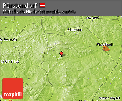 Physical 3D Map of Pürstendorf