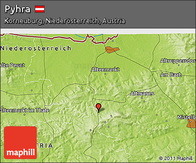 Physical 3D Map of Pyhra