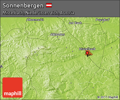 Physical 3D Map of Sonnenbergen