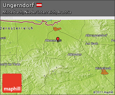 Physical 3D Map of Ungerndorf