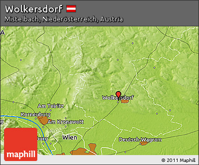 Physical 3D Map of Wolkersdorf