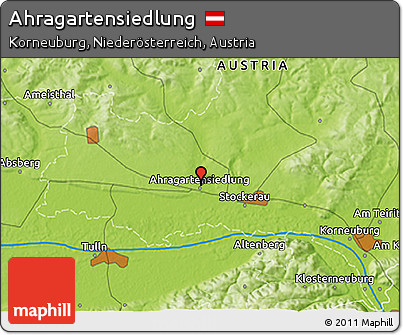 Physical 3D Map of Ahragartensiedlung