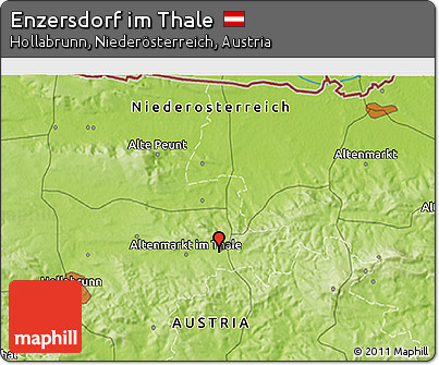 Physical 3D Map of Enzersdorf Im Thale