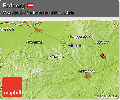 Physical 3D Map of Erdberg