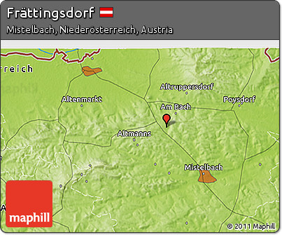 Physical 3D Map of Frättingsdorf