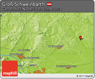 Physical 3D Map of Groß-Schweinbarth