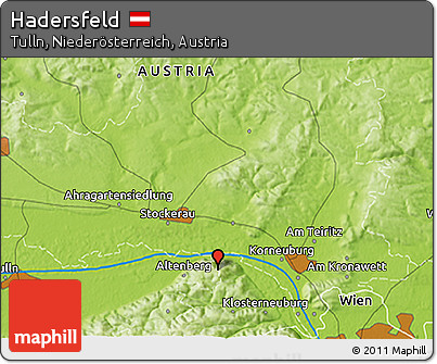 Physical 3D Map of Hadersfeld