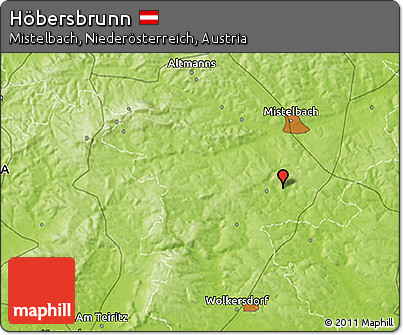 Physical 3D Map of Höbersbrunn