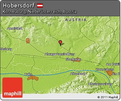 Physical 3D Map of Höbersdorf
