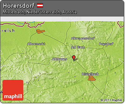 Physical 3D Map of Hörersdorf