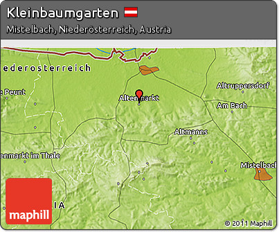 Physical 3D Map of Kleinbaumgarten