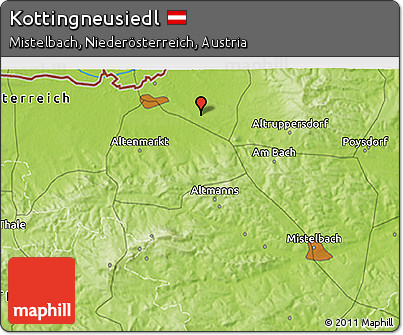 Physical 3D Map of Kottingneusiedl