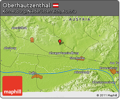 Physical 3D Map of Oberhautzenthal