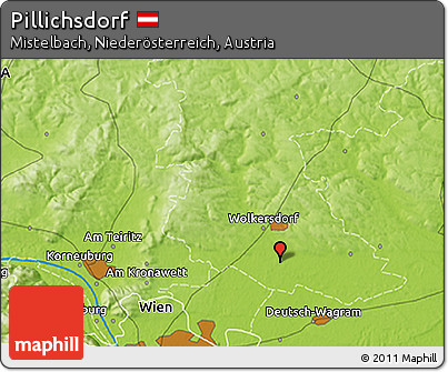 Physical 3D Map of Pillichsdorf