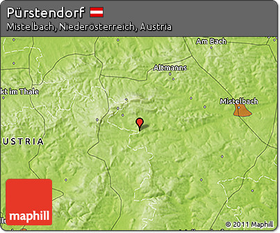 Physical 3D Map of Pürstendorf