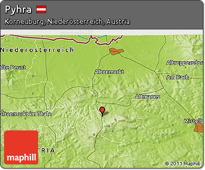 Physical 3D Map of Pyhra