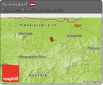 Physical 3D Map of Stronsdorf