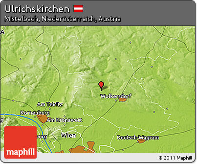Physical 3D Map of Ulrichskirchen