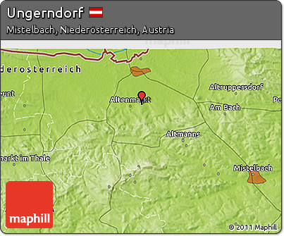 Physical 3D Map of Ungerndorf