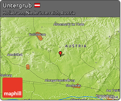 Physical 3D Map of Untergrub