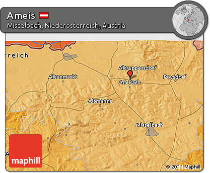 Political 3D Map of Ameis
