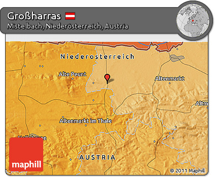 Political 3D Map of Großharras