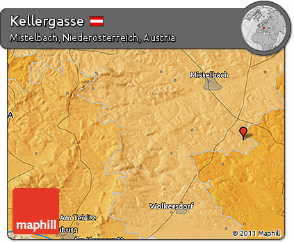 Political 3D Map of Kellergasse