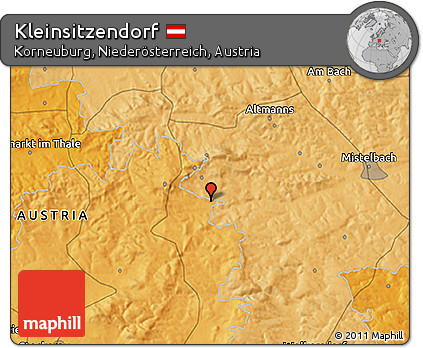 Political 3D Map of Kleinsitzendorf