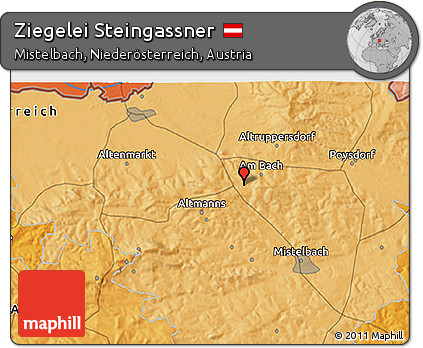 Political 3D Map of Ziegelei Steingassner