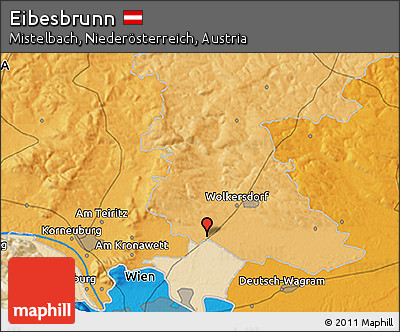 Political 3D Map of Eibesbrunn