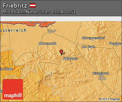 Political 3D Map of Friebritz