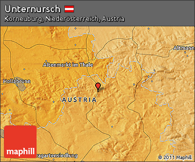 Political 3D Map of Unternursch