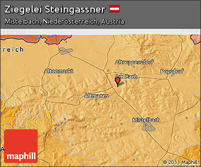 Political 3D Map of Ziegelei Steingassner
