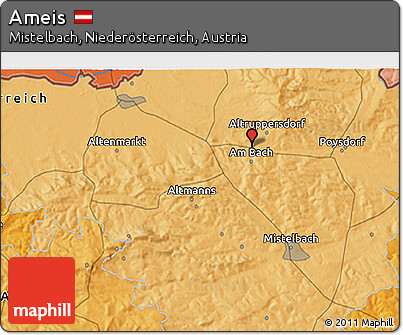 Political 3D Map of Ameis