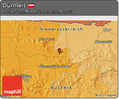 Political 3D Map of Dürnleis