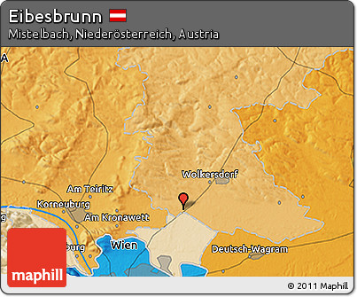 Political 3D Map of Eibesbrunn