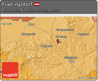 Political 3D Map of Frättingsdorf