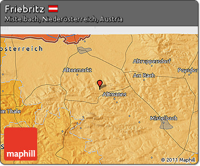 Political 3D Map of Friebritz