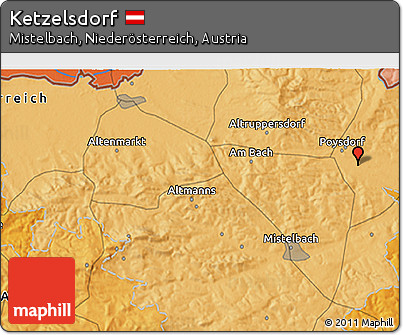 Political 3D Map of Ketzelsdorf