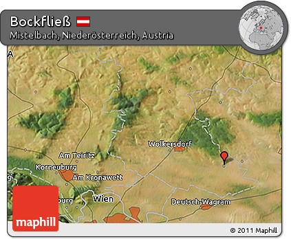 Satellite 3D Map of Bockfließ