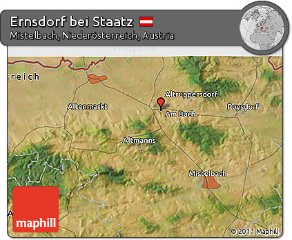 Satellite 3D Map of Ernsdorf Bei Staatz