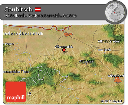 Satellite 3D Map of Gaubitsch